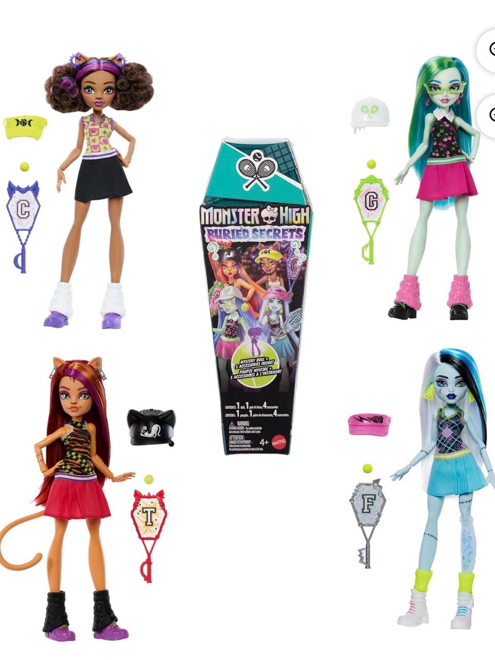 Monster High Buried Secrets Mystery Doll Coffin Box - New and Sealed MATTEL
